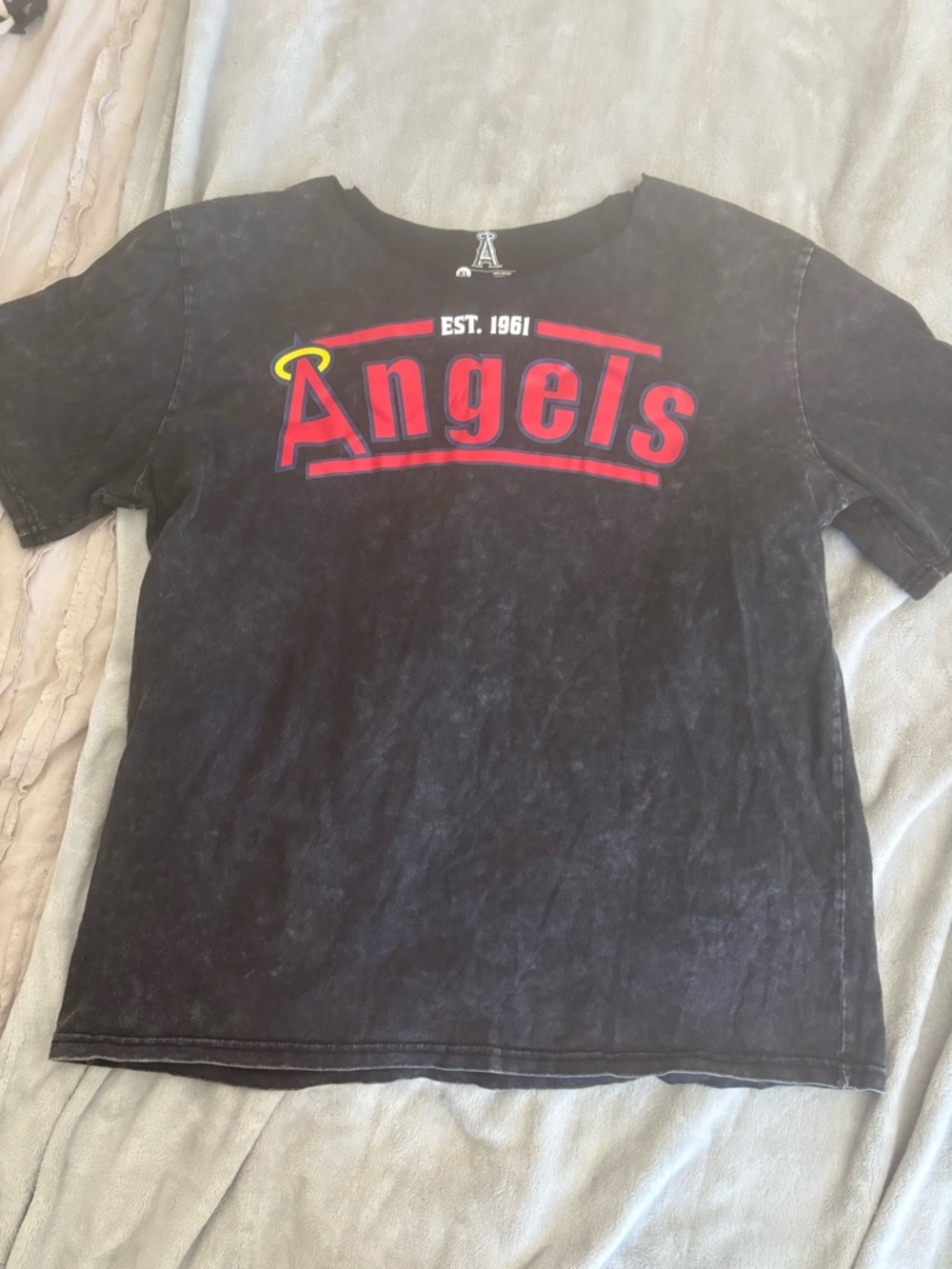 Angels Graphic Tee - Black with Red Logo